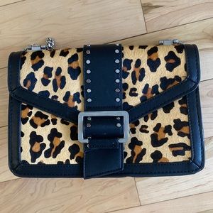 Top Shop leopard print crossbody bag